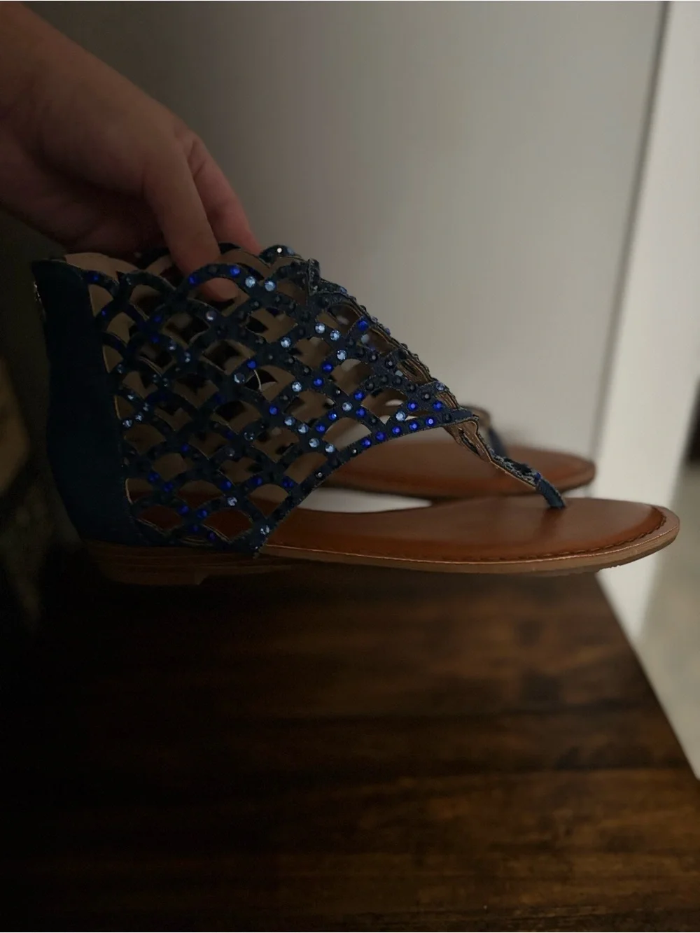 Dream Pairs Black Rhinestone Sandals